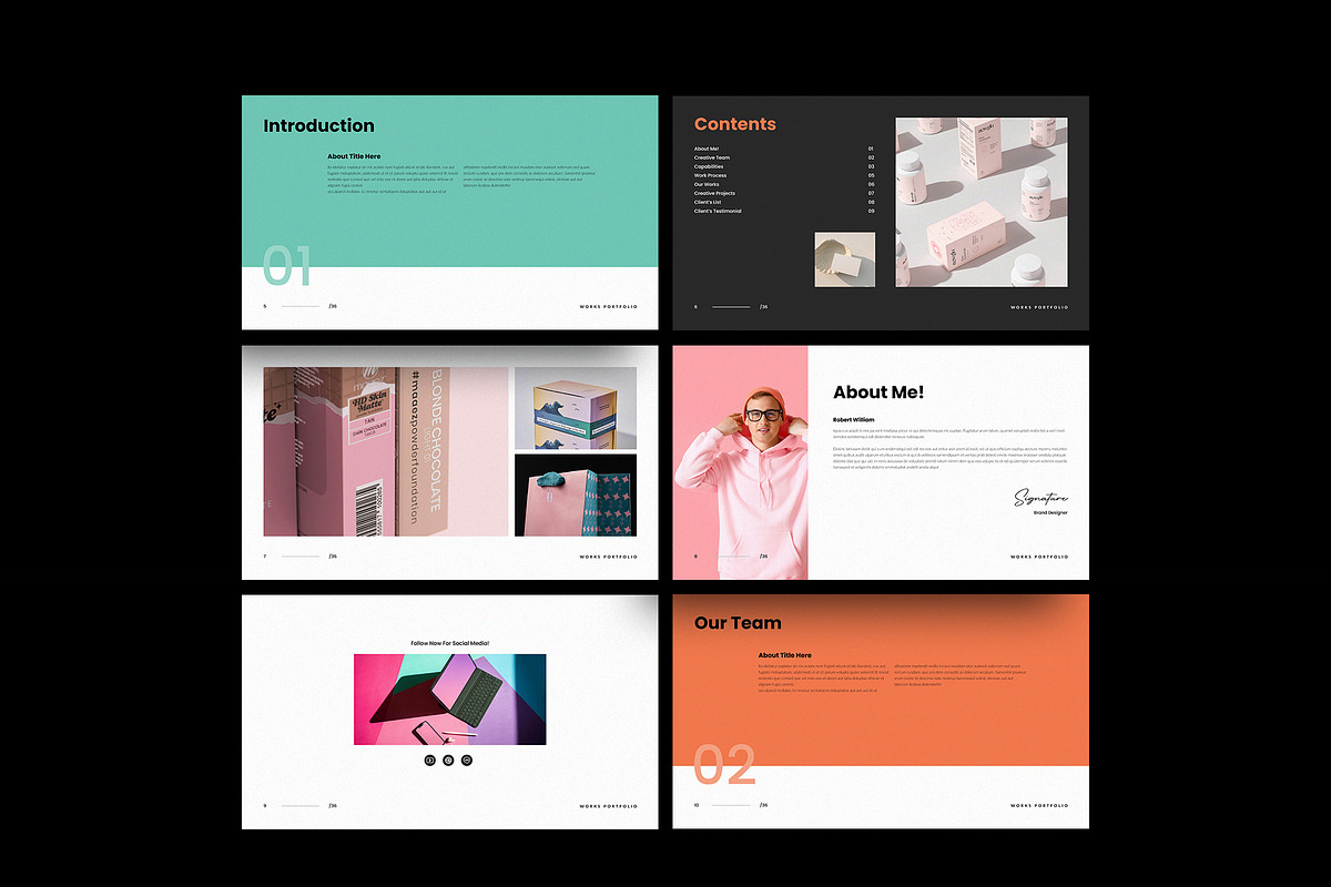 Portfolio Template InDesig & Canva, a Presentation Template by TemplateFolio-Shop (Photo 5 of 14)