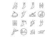 Varicose veins line icon set, an Outline Icon by ElineDesign (Thumbnail 1 of 3)