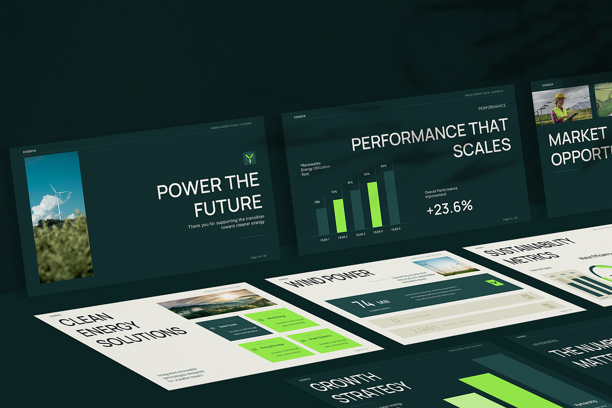Green Energy Deck PowerPoint, a Presentation Template by New Coral Design (Photo 10 of 10)