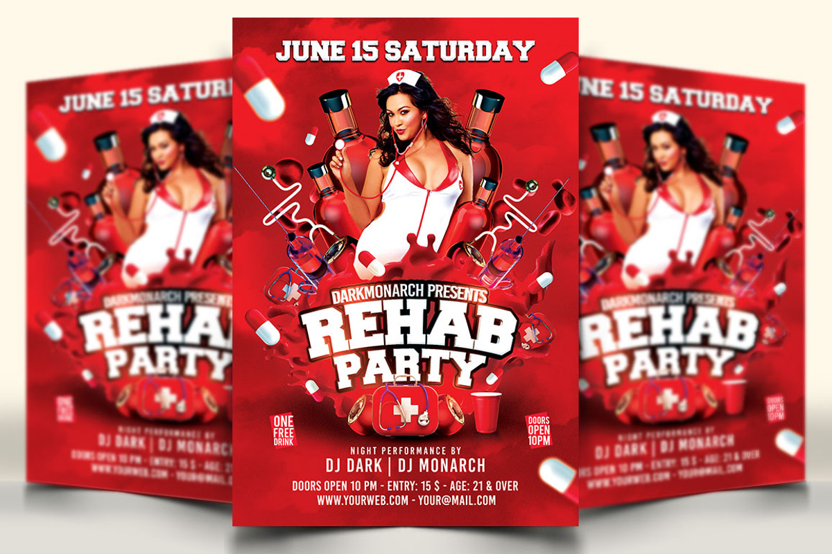 Rehab Party Flyer, a Flyer Template by darkmonarch (Photo 1 of 4)