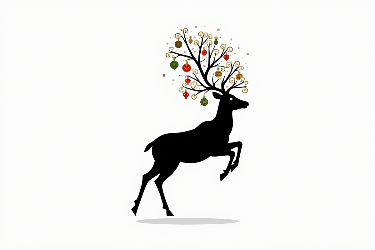 Majestic Deer Silhouette Bundle, an Illustration by jahid234 (Photo 5 of 7)