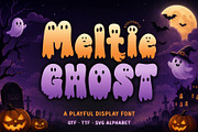 Meltie Ghost-Halloween Display Font, a Symbol Font by AnningArts (Thumbnail 1 of 8)