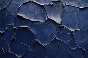 Cracked blue texture showing deep fi, a Photo by Tanuart
