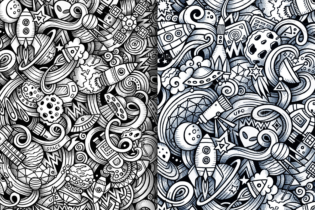Space Graphics Patterns, a Pattern Graphic by BALABOLKA (Photo 4 of 6)
