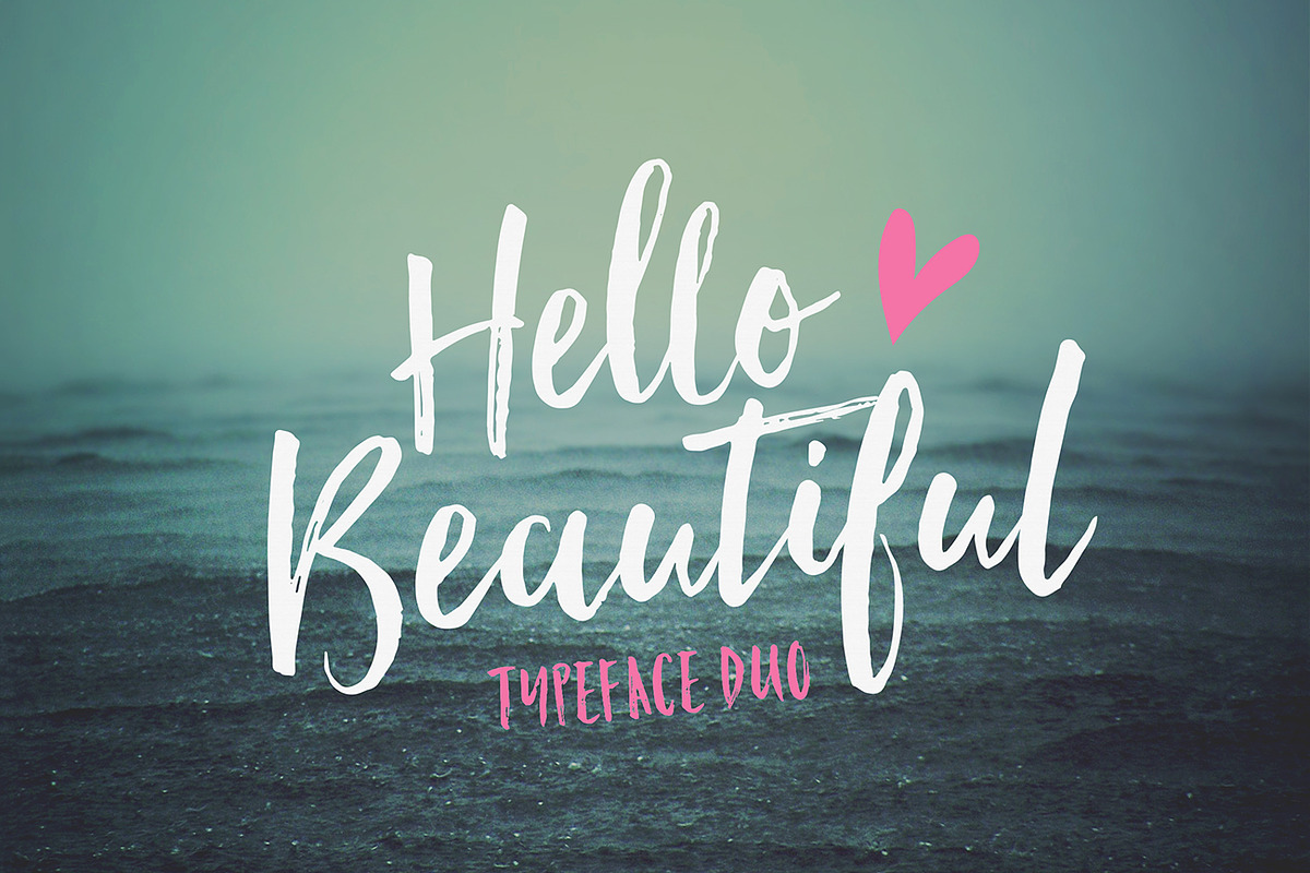 Hello Beautiful Font Duo + Swashes