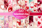 Valentine Digital Paper, a Background Graphic by Forhadx5 (Thumbnail 1 of 13)