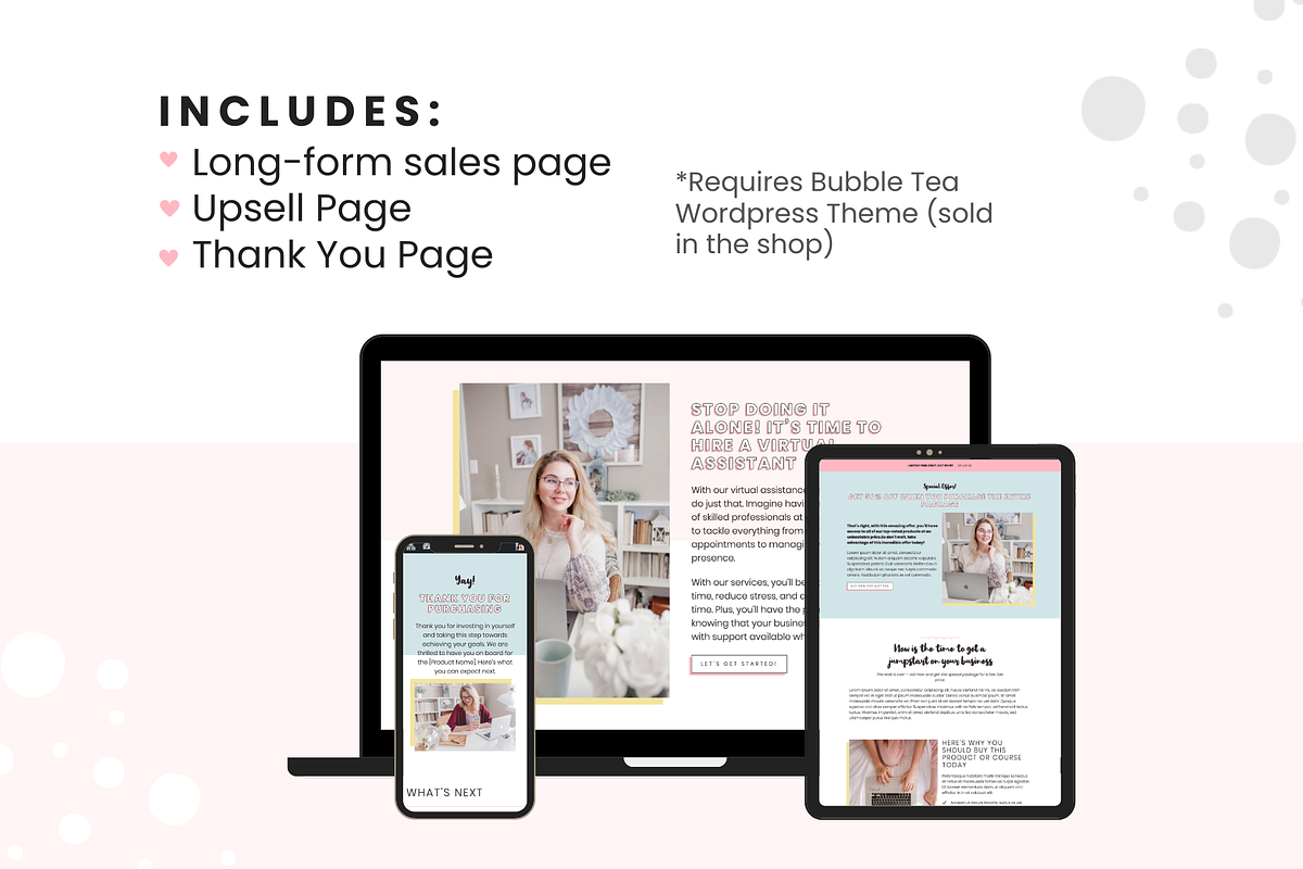 Pastel Service Sales Templates, a WordPress Template by ltsdesigns (Photo 2 of 4)