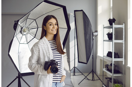 Smiling female professional