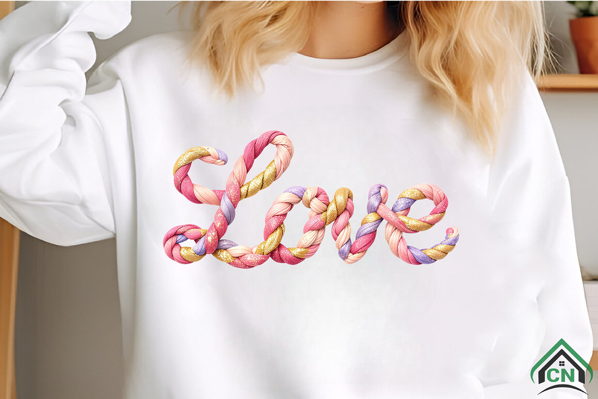 Glitter Crochet Yarn Valentine Png, an Illustration by Craft Nest (Photo 3 of 4)