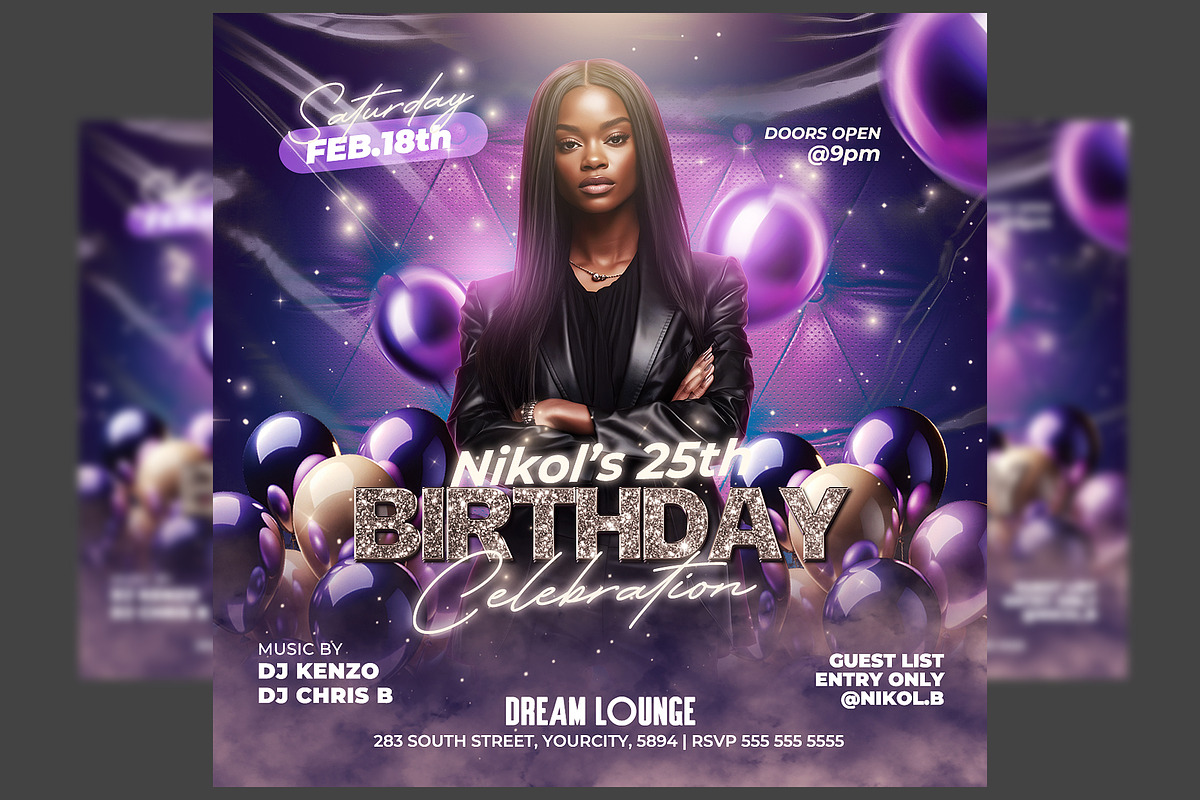 Birthday Invitation | Flyer Template, a Flyer Template by Hotpin