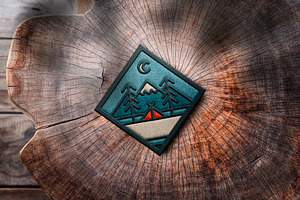 Camp Merit Badge Mockup, an Apparel Mockup by Design Squad