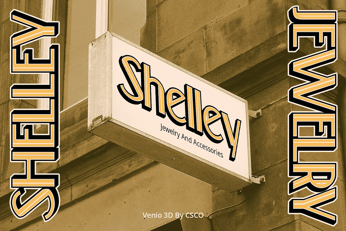 Venio 3D, a Sans Serif Font by Craft Supply Co. (Photo 8 of 8)