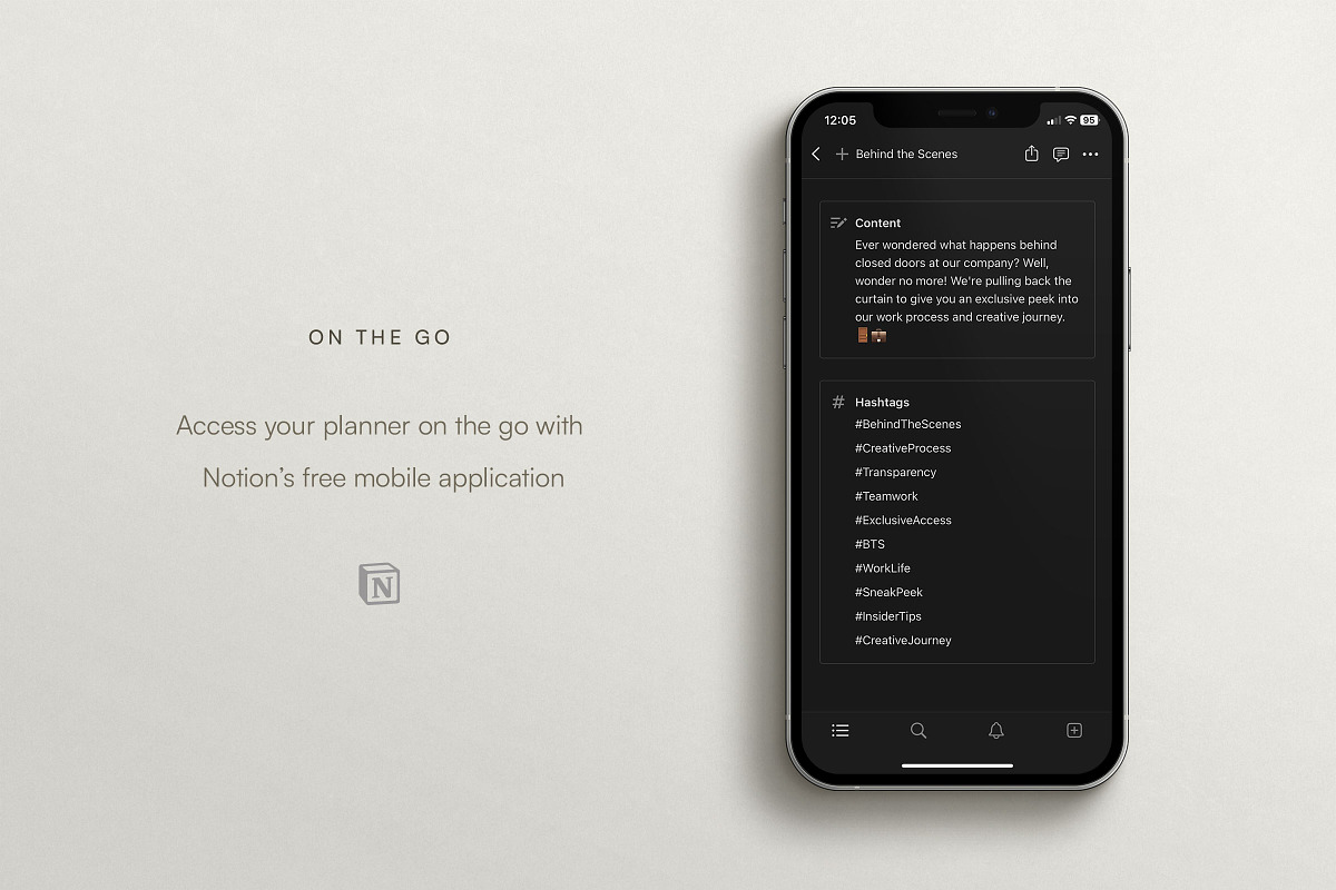 Notion Social Media Planner, a Social Media Template by Ruben Stom (Photo 7 of 7)