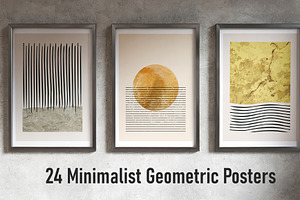 Set of Minimalist Geometric Posters, a Background Graphic by C Design Studio