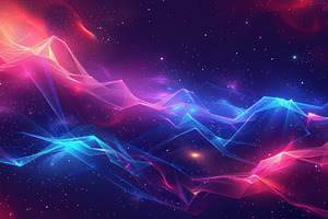 Vibrant neon colors illuminate a fut, a Photo by LOGOCREATIVE