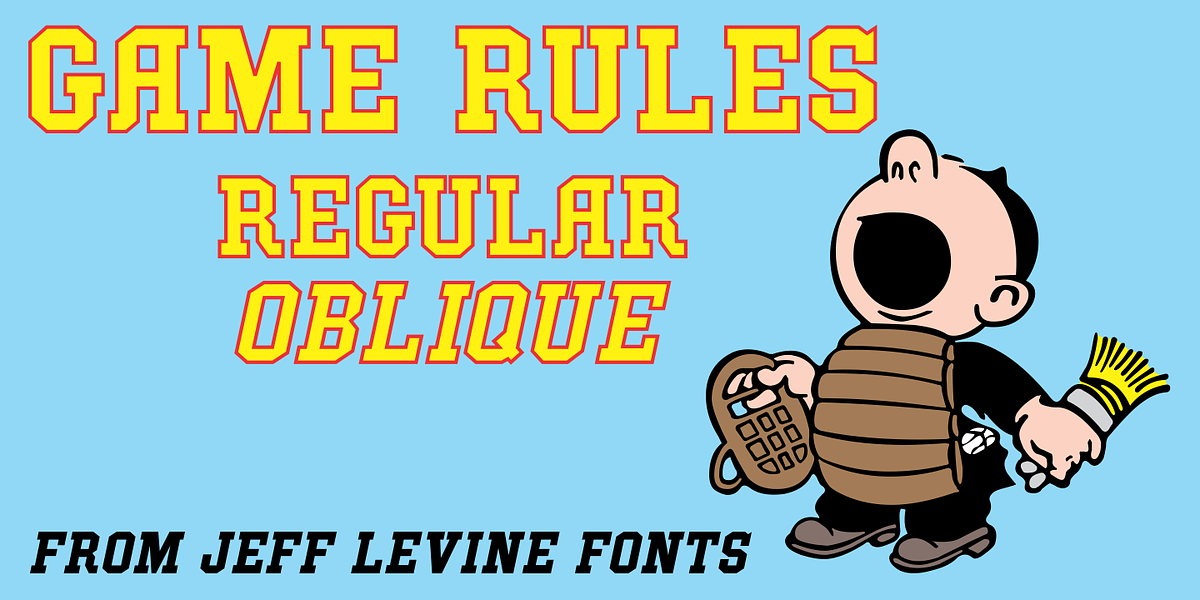 Game Rules JNL, a Slab Serif Font by Jeff Levine Fonts (Photo 1 of 5)