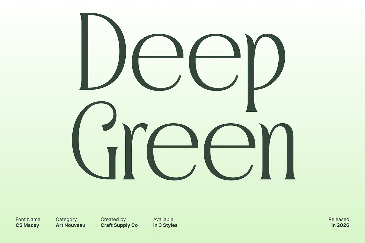 CS Macey – Art Nouveau Font, a Serif Font by Craft Supply Co. (Photo 3 of 8)
