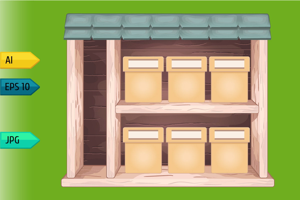 Game wooden store windows set, a Templates & Theme by julia_musdotter (Photo 10 of 21)