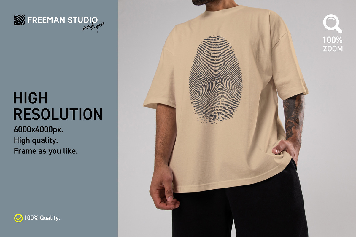 T-Shirt Mock-Up Set, a Shirt Mockup by Freeman Studio (Photo 4 of 22)