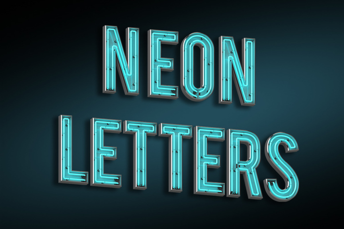 Neon letters, an Illustration by Toocha design (Photo 1 of 3)