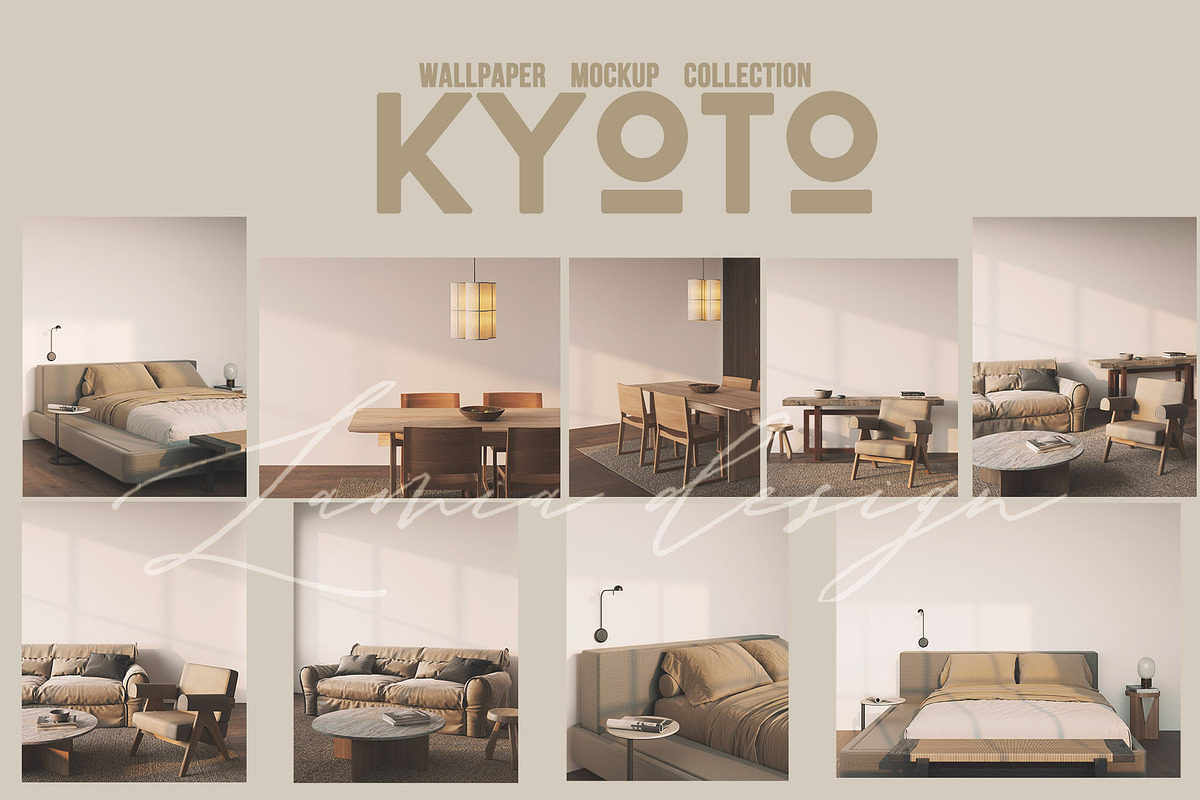 Wallpaper Kyoto Mockup Set – 9 PSD, a Household Mockup by LAMIA DESIGN (Photo 9 of 13)