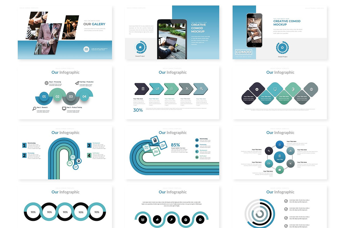 Comod - Powerpoint Template, a Presentation Template by AQR Studio
