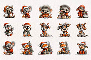 Jolly Christmas Animal Club, a Seasonal Illustration by CreationArt (Thumbnail 2 of 7)