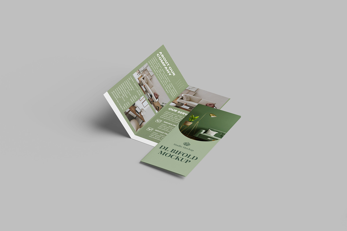 Bifold DL Brochure Mockups, a Books & Magazine Mockup by Ataku Design (Photo 4 of 6)