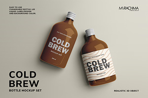Coldbrew Bottle Mockup Set