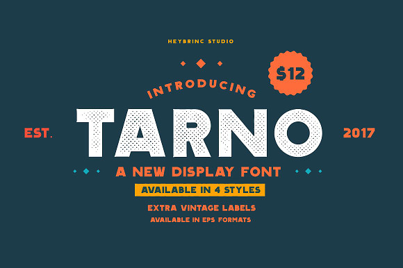 Tarno Display Font preview 6