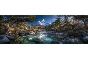 The Himalaya mountains, home to the, a Sports & Recreation Photo by ZinetroN