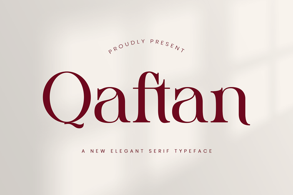Qaftan - Elegant Serif Font, a Serif Font by Aqeel_Art (Photo 1 of 12)