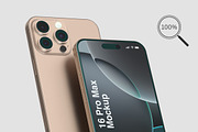 iPhone 16 Pro Max Mockups, an iPhone Mockup by graphiccrew (Thumbnail 15 of 16)