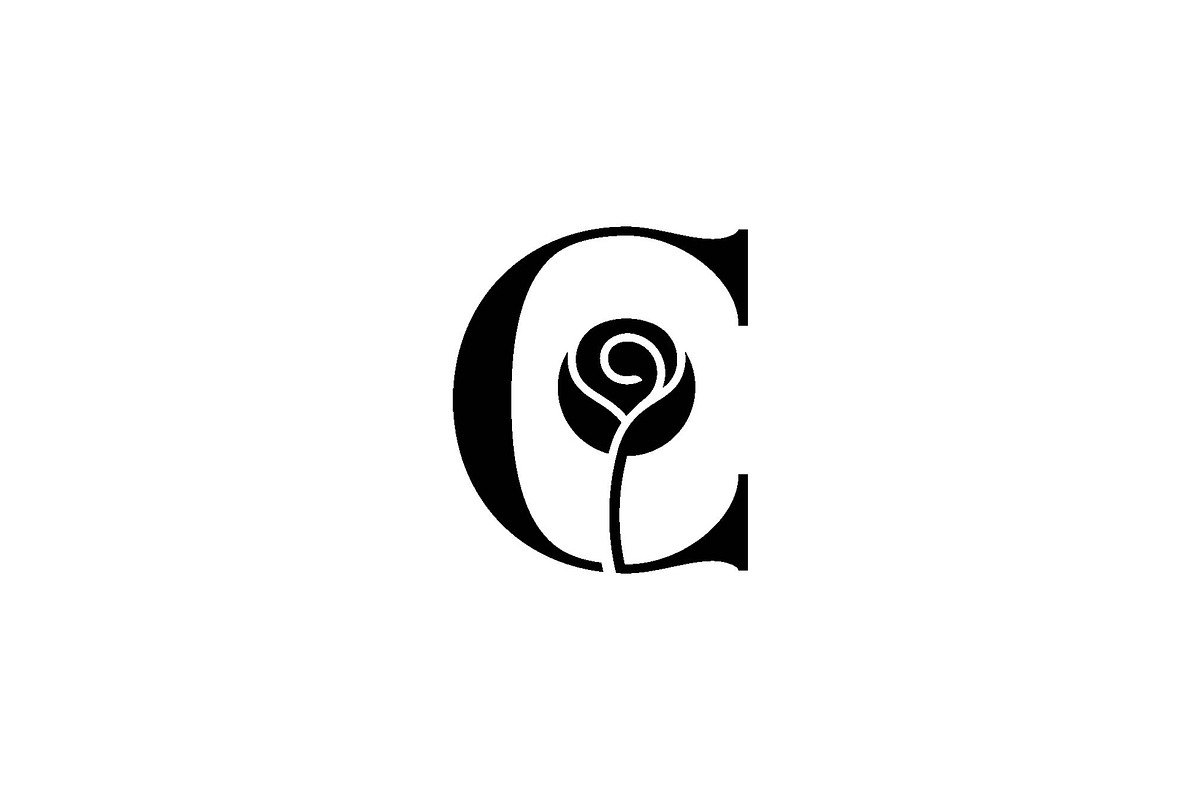 Minimalist Letter C with Rose Logo, a Branding & Logo Template by Luxury Logos (Photo 3 of 4)