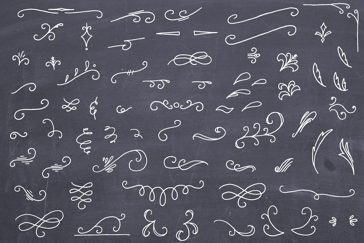 Hand Drawn Swirls & Flourishes preview 2