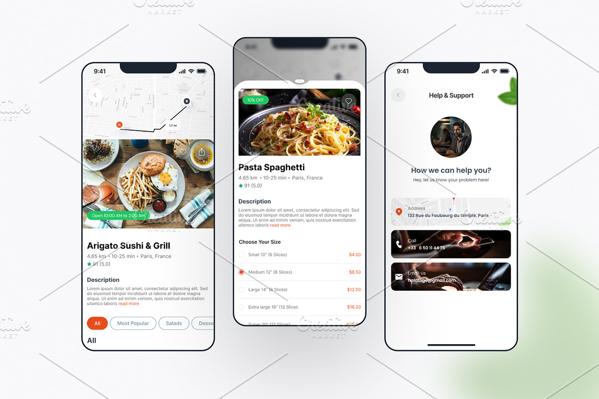 LuxeBite Food Delivery Mobile App UI, an UI Kit Template by DesignBox (Photo 6 of 7)
