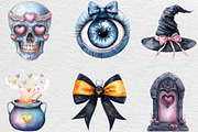 Coquette Sparkly Halloween Clipart, an Illustration by Black Bird Studio (Thumbnail 3 of 6)