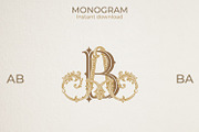 AB BA Wedding Monogram Logo, a Branding & Logo Template by LogoAV (Thumbnail 2 of 7)