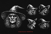 10 Bundle Dark Art Witch Head Women, an Illustration by Morspective (Thumbnail 5 of 7)