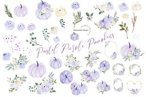 Pastel Purple Pumpkin Clipart