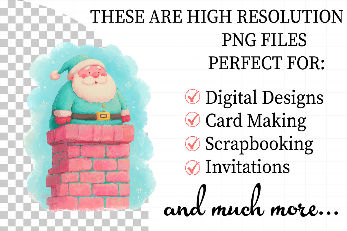 Christmas Santa Clipart Sublimation, an Illustration by Daily.Designs (Photo 2 of 5)