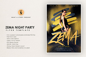 Zema Night Party, a Flyer Template by What a Story
