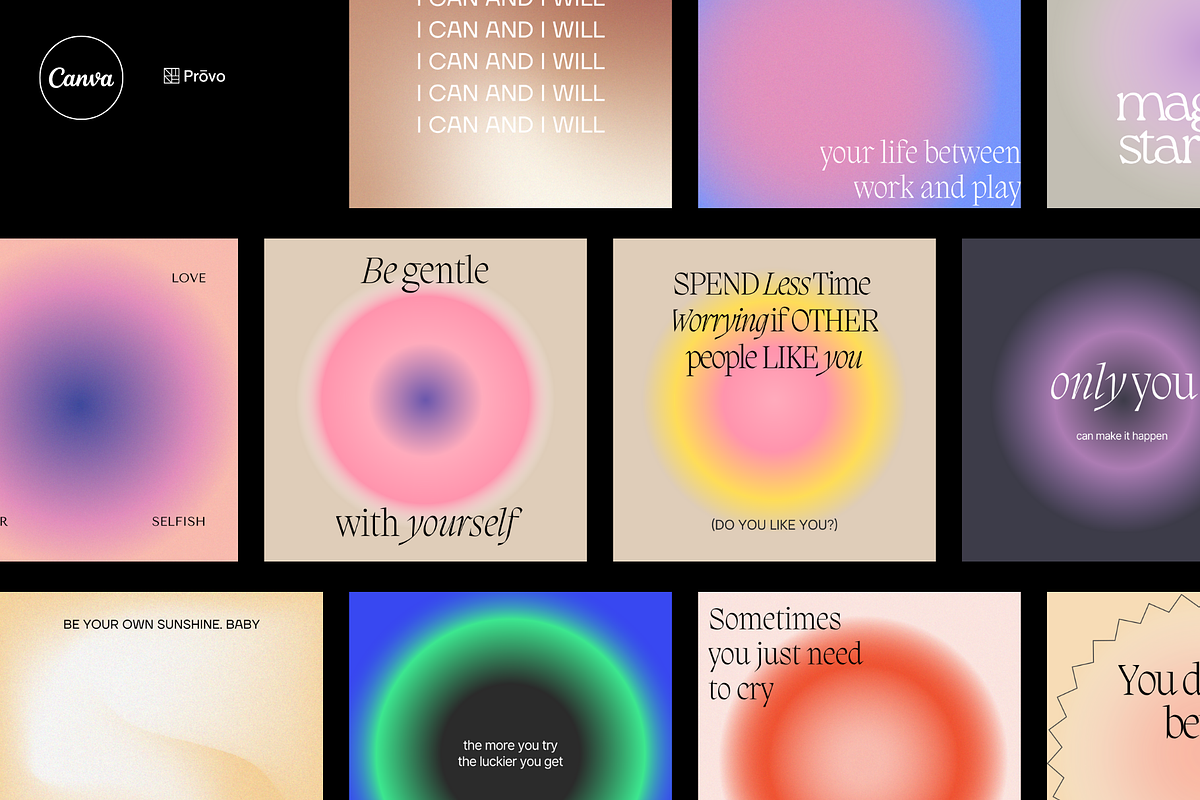Canva Instagram Gradient Quotes, a Social Media Template by Studio Provo (Photo 2 of 9)