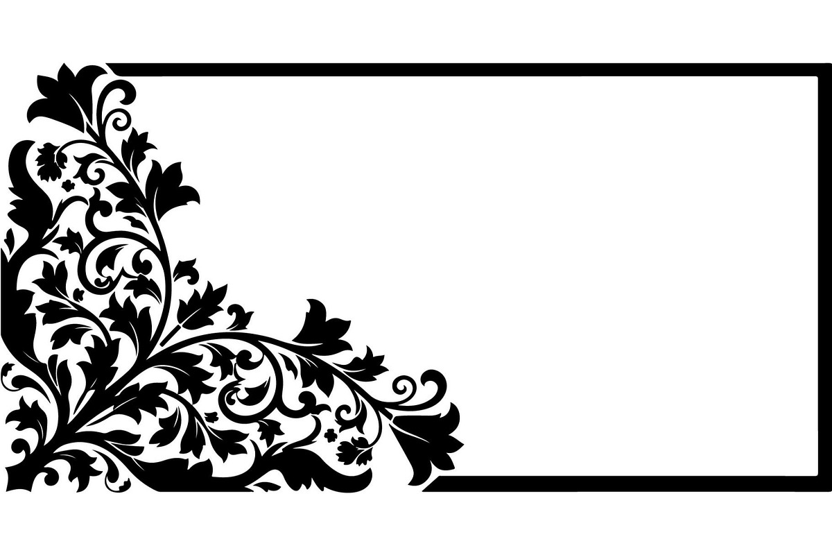 Elegant Vintage Floral Corner Frame, a Decorative Illustration by Designer_Momina (Photo 10 of 21)