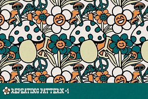 Seamless Patterns Fresh Funguy