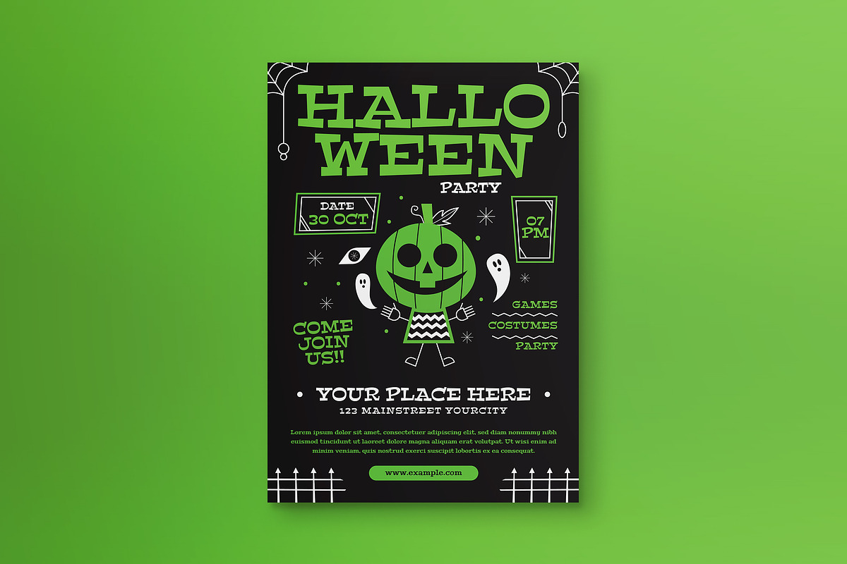 Halloween Party Flyer, a Flyer Template by Tokosatsu (Photo 2 of 3)