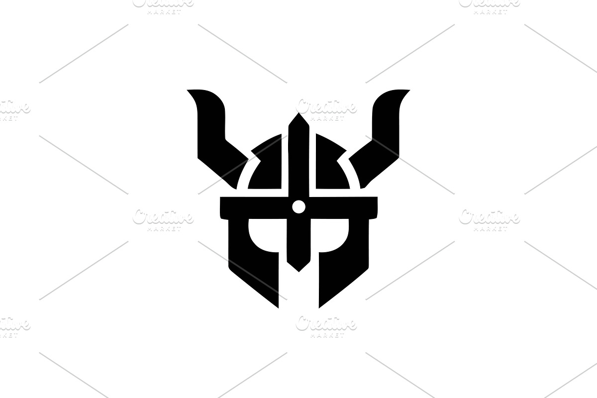 Viking helmet silhouette, a Branding & Logo Template by Vectorium Studio (Photo 1 of 2)
