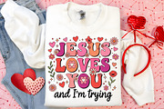 Jesus Loves You Retro Valentines Day, an Illustration by Canvas Craft (Thumbnail 3 of 6)