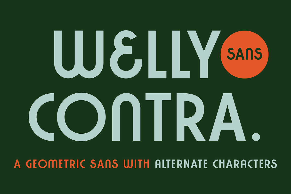 Welly Contra - Geo-sans Font, a Font by Press & Pen (Photo 1 of 11)