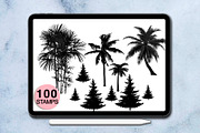100 procreate tree stamps, a Brush Add-On by Arts For Peace (Thumbnail 4 of 6)